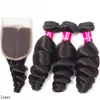 C 9a paquets de cheveux humains brésiliens avec fermeture 4x4 fermeture de dentelle ou 13x4 oreille à oreille paquets de cheveux humains frontaux de dentelle avec fermeture Ha8858087