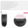 16 "-28"ワンピースセット140g 100％ブラジルレミークリップインヒトヘアエクステンション5クリップ自然直線