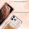 Spadek płynnych Bling Waterfall Glitter Wytrzymanie błyszczącego zderzaka przezroczystą gumową obrońcą osłony obrońcy iPhone'a 15 Pro Max 14 13 12 Mini 11 xs Max 7 8 Plus XR Samsung S23 Ultra S22 S21