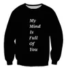 Ich vermisse dich, es tut mir leid, Brief, Männer, Frauen, Pullover, Sweatshirt, einfarbig, 3D-gedruckt, coole Sweatshirts, Streetstyle-Sweatshirts