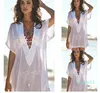 mode-Casual Gland Dentelle Sexy Dentelle Kimono Blouse Manteau Casual Long Cardigan Plage Bikini Creux Cover-Up Robes Maille Maillot De Bain Maillot De Bain