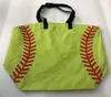 9 Styles Canvas Bag Baseball Tote Sports Bags Fashion Softball Bag Football Soccer Basketball Cotton Canvas Tote Bag2274159