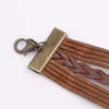 Brons Life Tree Armband Sieraden Damesmode Vintage Geloof Infinity Armbanden voor Mannen Nieuwe Ontwerp Gevlochten Wrap Lederen Sieraden Polsband