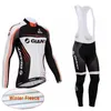 2019 New Team Cycling Winter Thermal Fleece Jersey (BIB) Pants Set Män Långärmar Bike Maillot Roupa Ciclismo Fengsky4568032