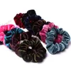 Lady girl Hair Scrunchy Ring Fasce elastiche per capelli Pure Color Leopard plaid Intestino crasso Sports Dance Scrunchie Hairband