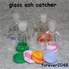 14mm 18mm 유리 애쉬 포수 유리 봉 오일 리그 용 실리콘 용기를 곁들인 ASHCATCHERS 위트 분리 가능한 실리콘베이스 쉬운 클린