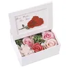 Body pachnące w kąpieli kwiatowej Walentyn039s Day Prezent bezdymne świąteczne świece zapachowe Zestaw romantyczne prezenty Rose Rose Soap Prezent BO7521997