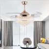 42/36 inch Ceiling Fans Light Invisible Blades Ceiling Fans Modern Fan Lamp Living Room Bedroom Chandeliers Pendant Lamp + Remote Control