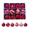 Decoración de fiesta 12 unids 6 cm adornos de bolas de Navidad para árbol de Navidad Bauble colgante colgante suministros decoración árbol de regalo1