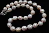 Beau collier de perles de Kasumi froissées de lumière 11-13mm