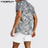 Incerun Fashion Men Printed Hawaiian Shirt Kortärmad 2020 Semester Sommar Lapel Casual Brand Beach Shirts Streetwear Blouse