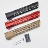 Zwart / rood / Tan 11 '' inch M-Lok Klem Ultralight Free Float Handguard Picatinny Mount System MLOK JACHT