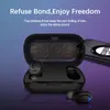 Podwójne ucha TWS Twins Podwójne bezprzewodowe Bluetooth Earchephone v5.0 z słuchawkami do słuchawki do dołu ładowarki dla Andriod