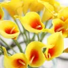 Flor decorativa artificial mini calla lily buquê para decoração de casamento flores artificiais calla lírio buquê para casamento