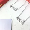 Fahmi oui -serien romantisk fransk quotouiquot halsband S925 silver pläterat 18k guld på franska är betydelsen av ido quoti am w7408340