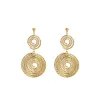 Korean Punk Simple Round Circle Drop Earrings Metal Wire Spiral Earrings Metal Maze Exaggerated Party Jewelry