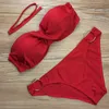 Brasilianische Biquinis Frauen Sexy Push Up Badeanzüge Ring Design Strand Schwimmen Tragen Bandeau Liebsten Bikini Set Maillot De bain de