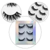 Reusable handmade Mink false eyelashes set laser packaging 3 pairs thick natural look fake lashes eye makeup accessories 10 models DHL Free