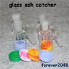 Mini Raucherglas Ash Catcher mit 7 ml Silikonbehälter 14mm 18mm Ashcatcher für Glassbong DAB-Öl-Rig-Wasserleitungen