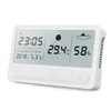 Estação meteorológica de toque Visor de LCD digital Botão de toque Monitor de umidade de temperatura interna Higrômetro Relógio de previsão do tempo BH2531 TQQ