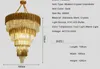 Büyük Modern Kristal Işık Lobi Gold Aydınlatma Lüks Merdiven Avize Çelik Cristal Luster LED Lampadari MYY Cilalı