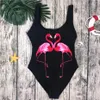 2019 Sexiga baddräkter kvinnor en bit designer badkläder flamingo tryckt sommar baddräkt kvinnor s bikini snabb 3686182