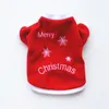 Cane in pile Natale giocattolo per cani vestiti maglione Natale maglione rosso cucciolo di animale domestico autunno inverno caldo pullover vestiti ricamati7829177