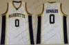 Mit8 Custom Marquette Golden Eagles 2020 Basketball 0 Markus Howard 2 Sacar Anim 25 McEwen Herren Jugend Kind Marineblau Weiß Gelb Trikot 4XL