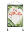 أزياء الوردي Flamingo Tapestry Wall Hanging Cotton Linen Bed Sofa Background Picture Home Decord Decor