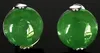 Nueva Moda 925 de Plata Esterlina Natural Verde Pendientes de Jade