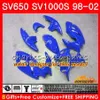 Cuerpo para SUZUKI SV650S SV400S SV1000S 98 99 00 01 02 stock red top26HC.10 SV 650S 400S 1000S SV650 SV400 S 1998 1999 2000 2001 2002 Carenado