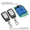 100 stks Draadloze Afstandsbediening Schakelaar DC 12V 4CH Relais Ontvanger Module met 4-kanaals RF Remote 433 MHz Zender