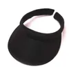 Fashion Linen Clip-On Empty Top Sun Visor Hat Summer Imitation Linen Cap Wide Brim Sun Protection Hats For Men And Women