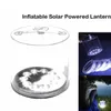 Hot Sale 10led Camping Solar Powered Foldbar Uppblåsbara Portable Light Lampa För Garden Yard Led Solar Light Outdoor