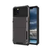 Defender Rugged Armor Silicone TPU Téléphone Cas Pour iPhone11 PRO MAX 8PLUS 7G 6S Galaxy NOTE10 PLUS Fente Pour Carte Filles Bonbons Couleur Titulaire Couverture