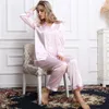 Womens Fashion Silk Sleepwear Pajamas Set Pajama Pyjamas Set Sleepwear Loungewear XS S M L XL