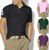 Nuovi uomini di alta qualità Moda coccodrillo Marca Collare Autunno Casual Mens Camicia manica polo in cotone polo