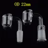 4 mm de espessura de alta qualidade domeless quartzo banger prego 90/45 graus 10 milímetros 14 milímetros 18 milímetros masculino OD feminino 22 milímetros 100% real prego Quartz Banger