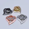 Universal 360 Degree Mirror Heart Shape Finger Ring Holder Phone Stand For iPhone 7 6s Samsung For Mobile Phones 4 colors