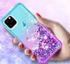 Glitter Färgglada Quicksand Fodral Bling Diamond Flowing Liquid Floating Girls Case 12 11 13 Pro Max för Samsung Galaxy Not10 / S10 / Plus / A10E / A20E / A20 / A30 / A50