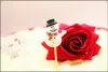 Décoration de gâteau 3D père noël bonhomme de neige, décoration de gâteau de fête de noël en résine, poupées de dessin animé mignonnes, drapeaux de décoration de gâteau