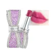 Jumei star Butterfly-knot lipstick with diamond rhinestones 8 colors waterproof long lasting velvet matte glitter lipstick 2.8g