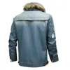 メンズネック秋冬ヴィンテージ苦痛DeminジャケットトップスコートアウトウェアJaqueta Masculino Chaqueta Hombre Veste Homme Casaco