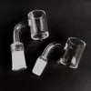 10 14 18 mm kvarts nagel kvinnlig manlig rökningstillbehör 2mm tjock 45 90 grader 100% ren banger domeless glas bong nagel