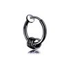 Stainless Steel Circle Hoop Earrings Puncture Silver Black ear rings Stuff for Men women Fashion Jewelry