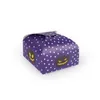 500 stcs Geschenkomschakeling Schattig Halloween Square papier Candy Vouwstrip Oranje Patroon Purple Polka Dot 7.5x7.5x3.5cm