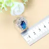 Zilver 925 bruids kostuum sieraden sets met natuursteen CZ blauwe bengelen oorbellen armband en ring voor vrouwen sieraden1