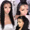 Water wave 360 lace front wigs hd transparent lace natural human hair Pre plucked frontal wig