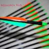 Gratis frakt 31.5 "30" 29 "28" Glasfiber Arrow 12PCs Offset Vane Insert Skruvpunkt Broadhead Jakt Shooting Archery Bow Outdoor