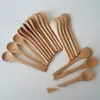 Eco Friendly 20 pz/lotto 5 pollici Cucchiaio di Legno Ecofriendly Giappone Stoviglie Zuppa Scoop Caffè Miele Tè Testa Rotonda Cucchiaio Agitatore